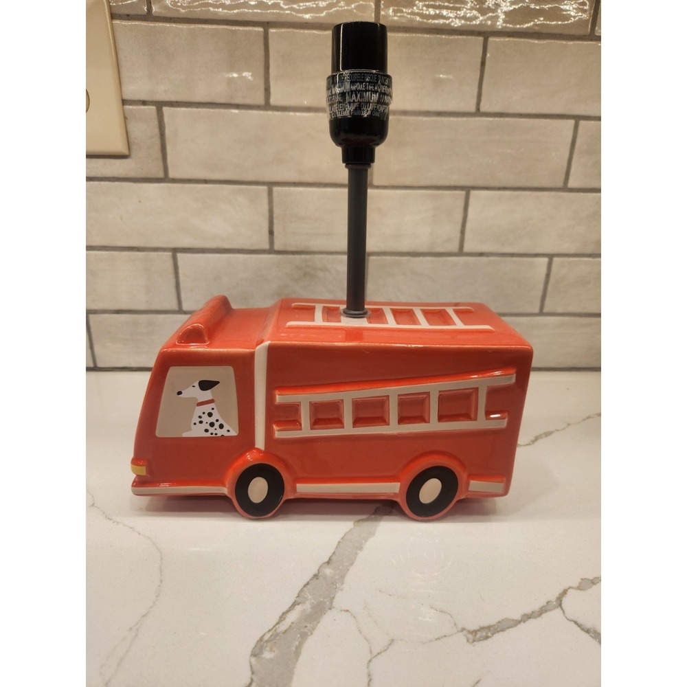 Target Discontinued Children's Fire Truck Lamp With Dalmation Dog-WORKS